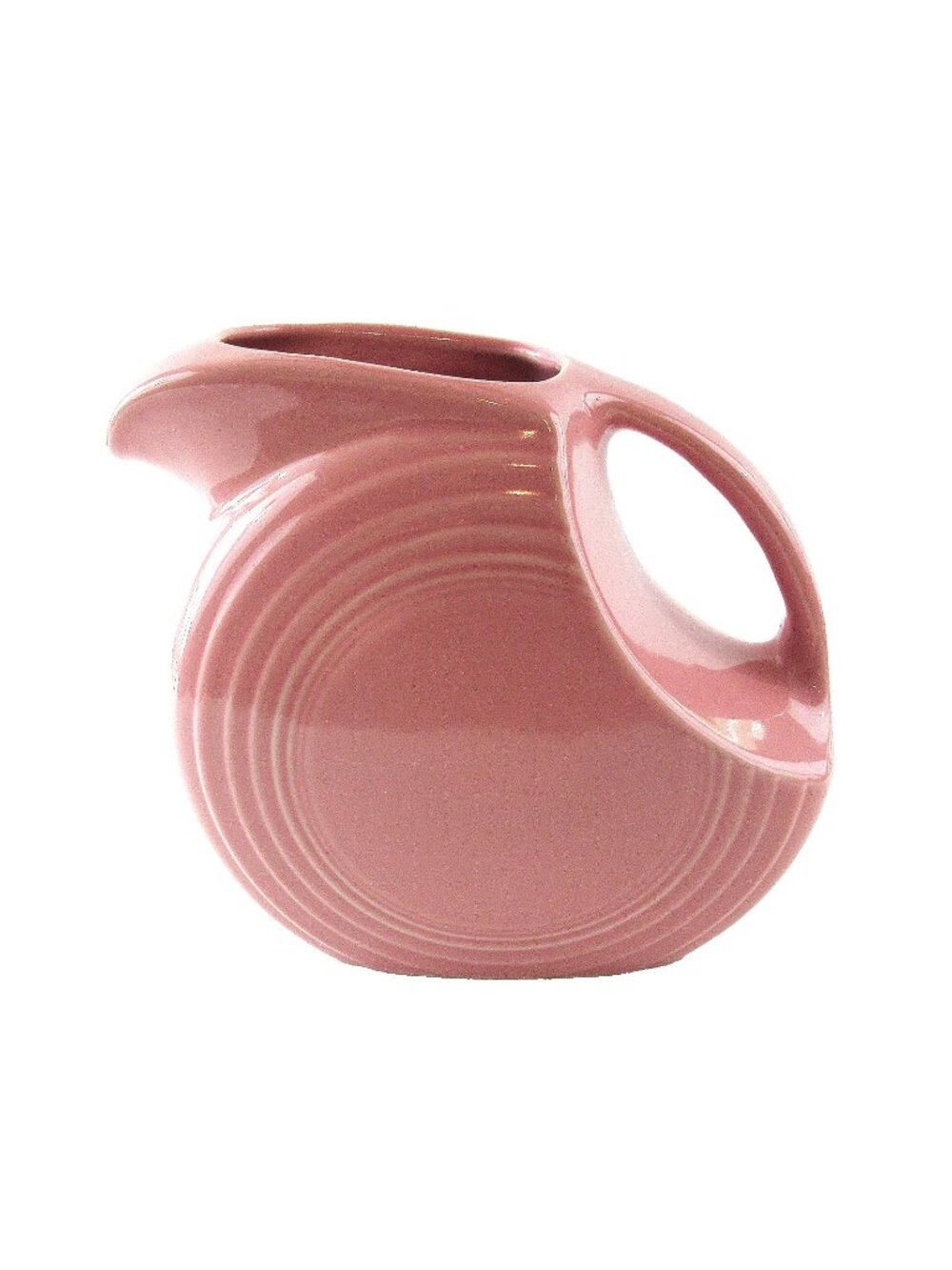 Fiesta Fiestaware Large Disk Pitcher P86 Retired Rose Pink 7.25" USA